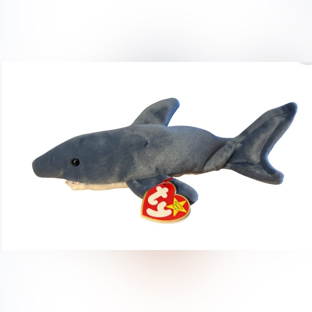 RARE 1996 Crunch The Shark Ty Beanie Baby w/ Multiple Errors!